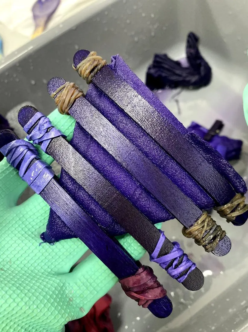 Cordones tintados