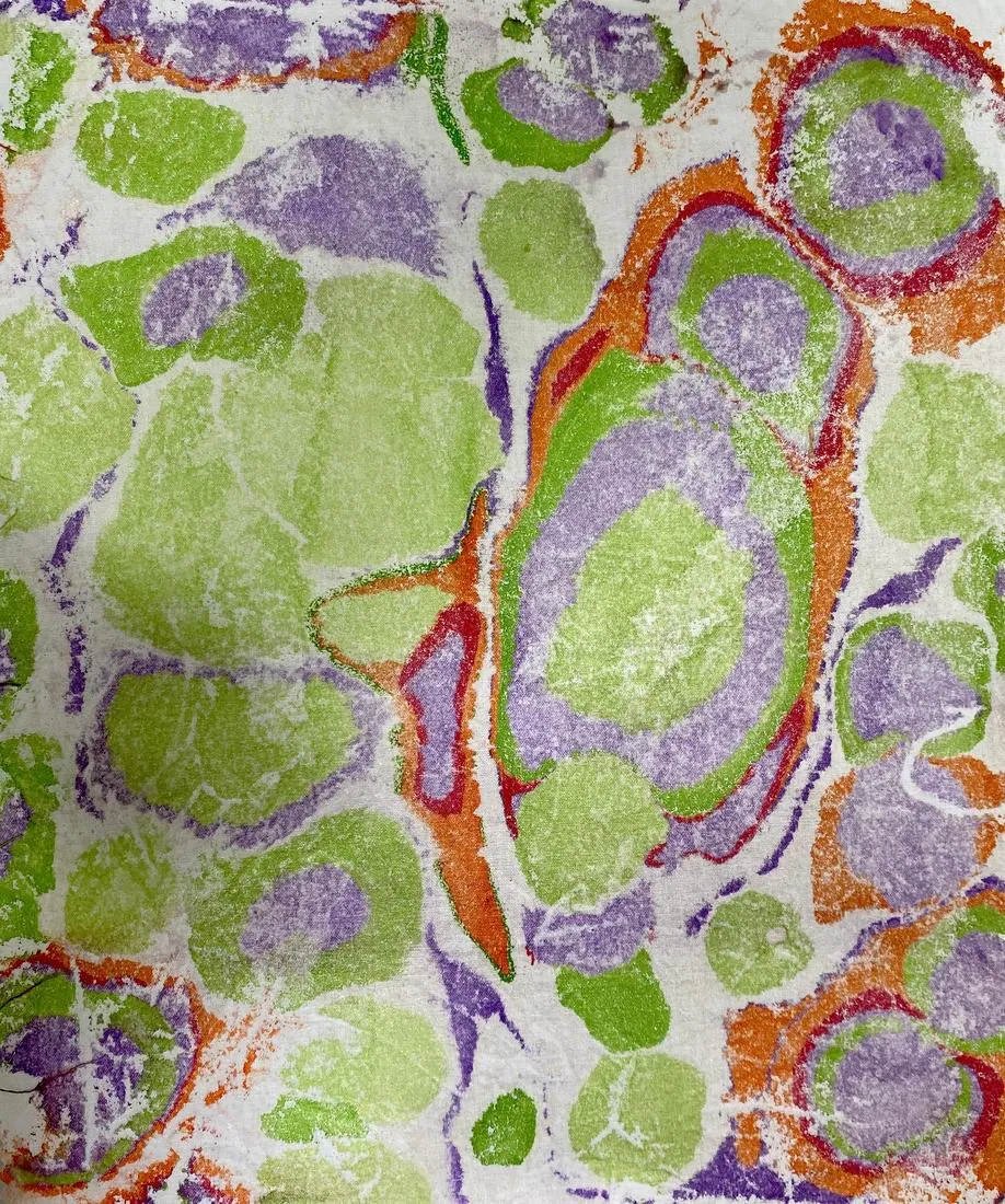 Marbling, verde y rojo